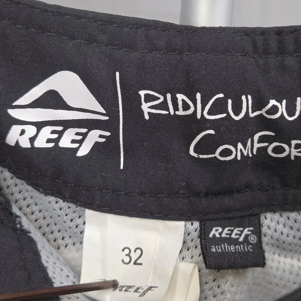 Reef Board Shorts Mens 32‎ Surf Swim Trunks Beach Quick Dry Blue White Black - Picture 6 of 13